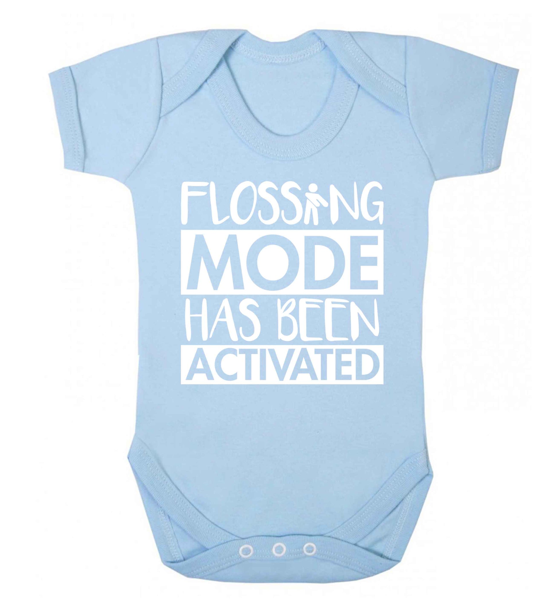 Flossing mode has been activated Baby Vest pale blue 18-24 months