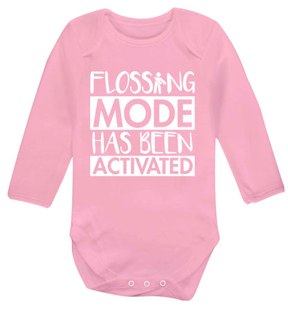 Flossing mode has been activated Baby Vest long sleeved pale pink 6-12 months