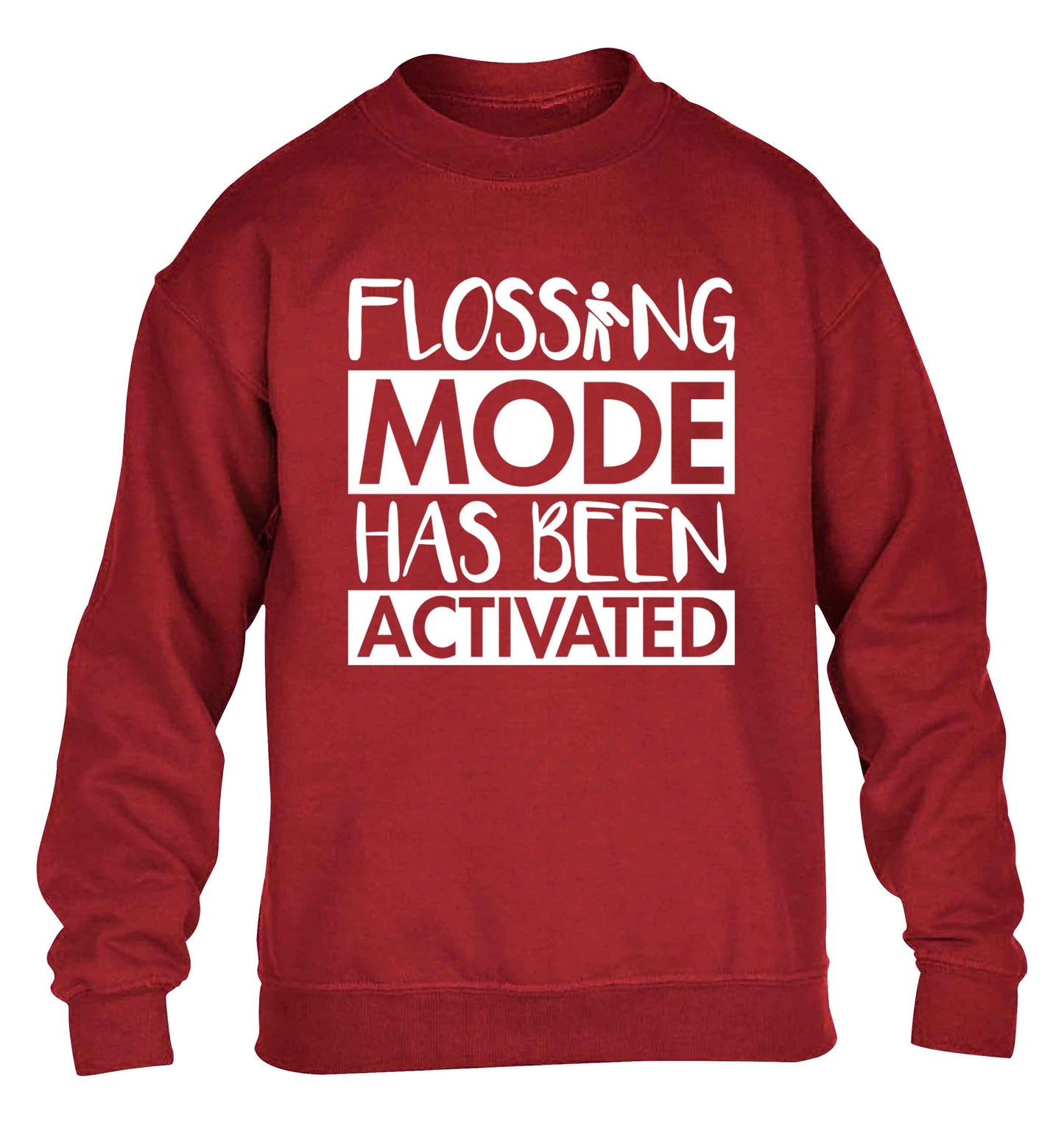 Flossing mode has been activated children's grey sweater 12-13 Years