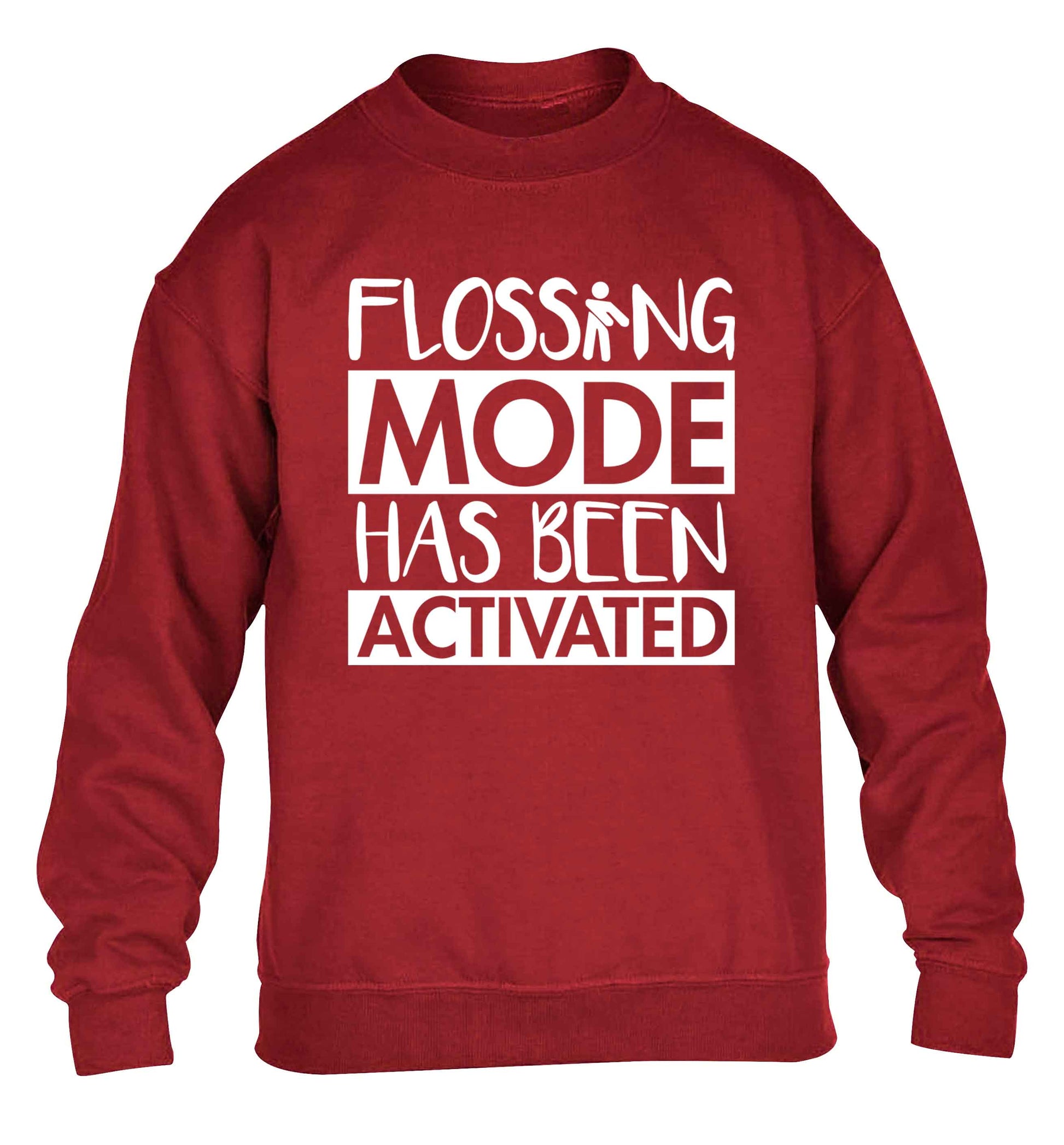 Flossing mode has been activated children's grey sweater 12-13 Years
