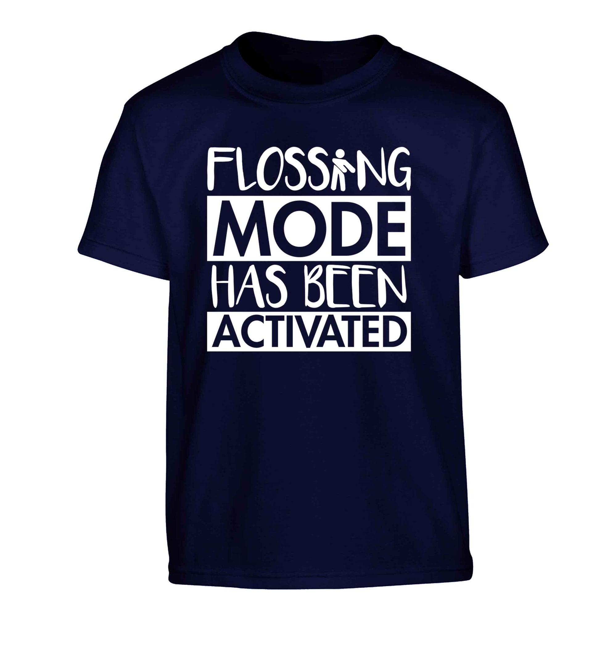 Flossing mode has been activated Children's navy Tshirt 12-13 Years