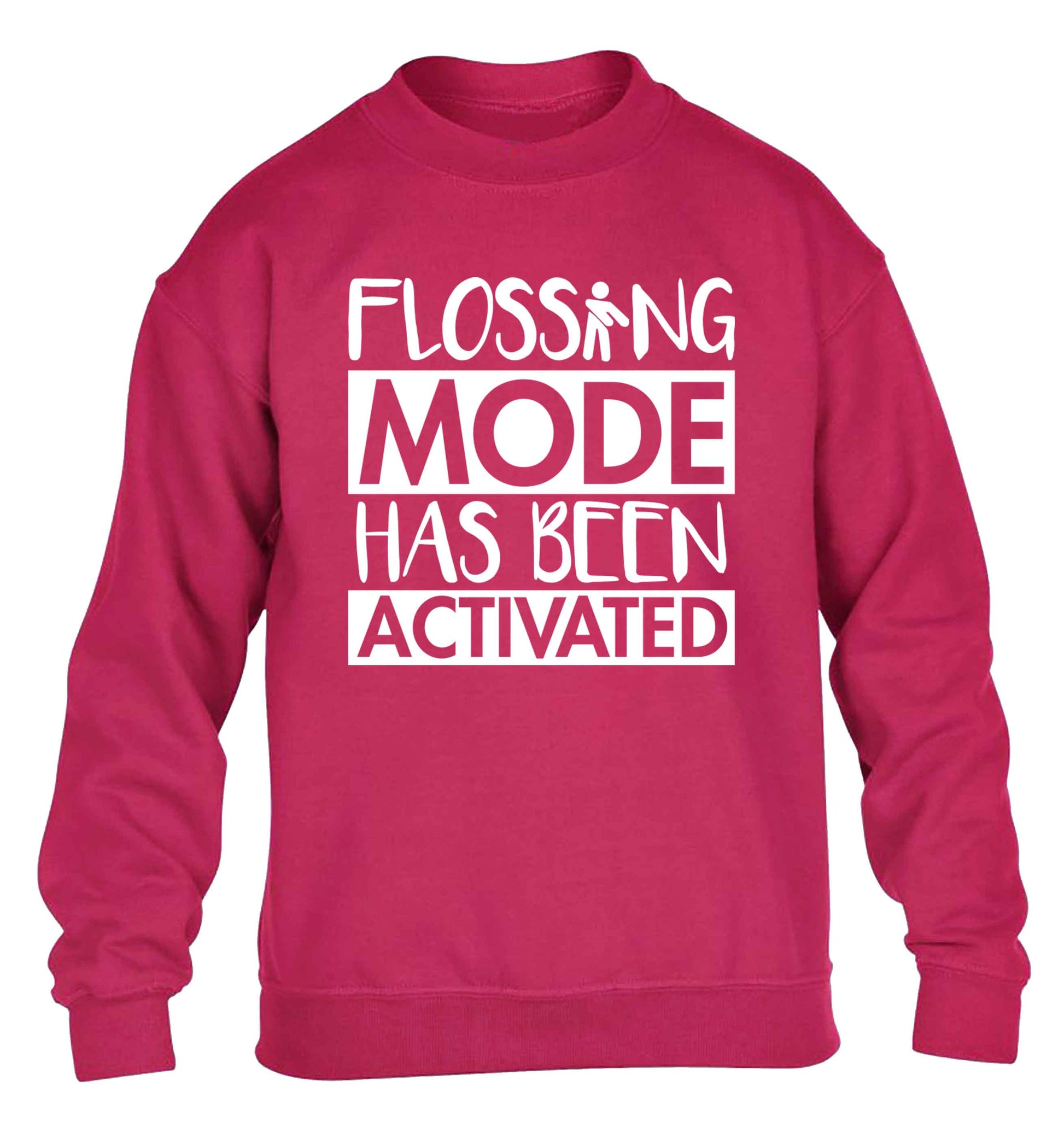 Flossing mode has been activated children's pink sweater 12-13 Years