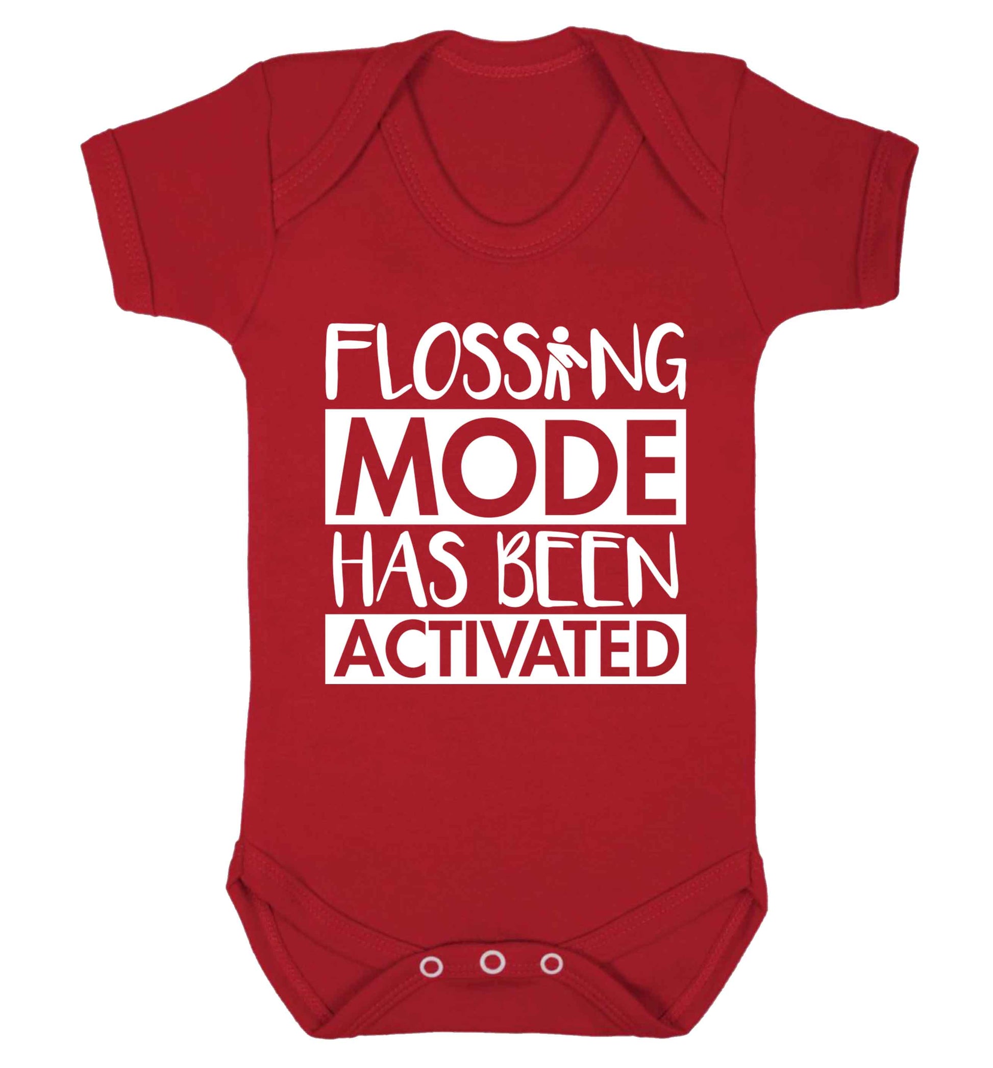 Flossing mode has been activated Baby Vest red 18-24 months
