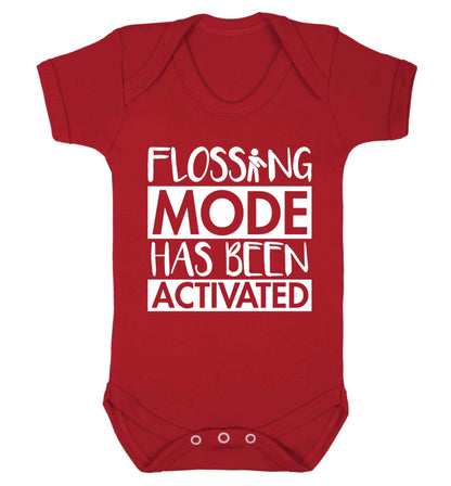 Flossing mode has been activated Baby Vest red 18-24 months