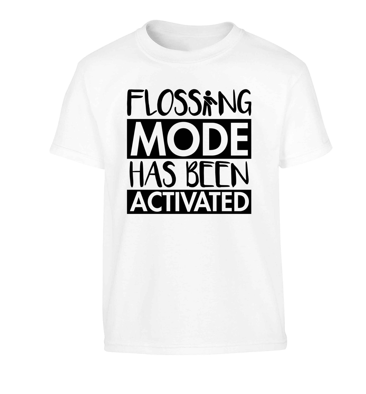 Flossing mode has been activated Children's white Tshirt 12-13 Years