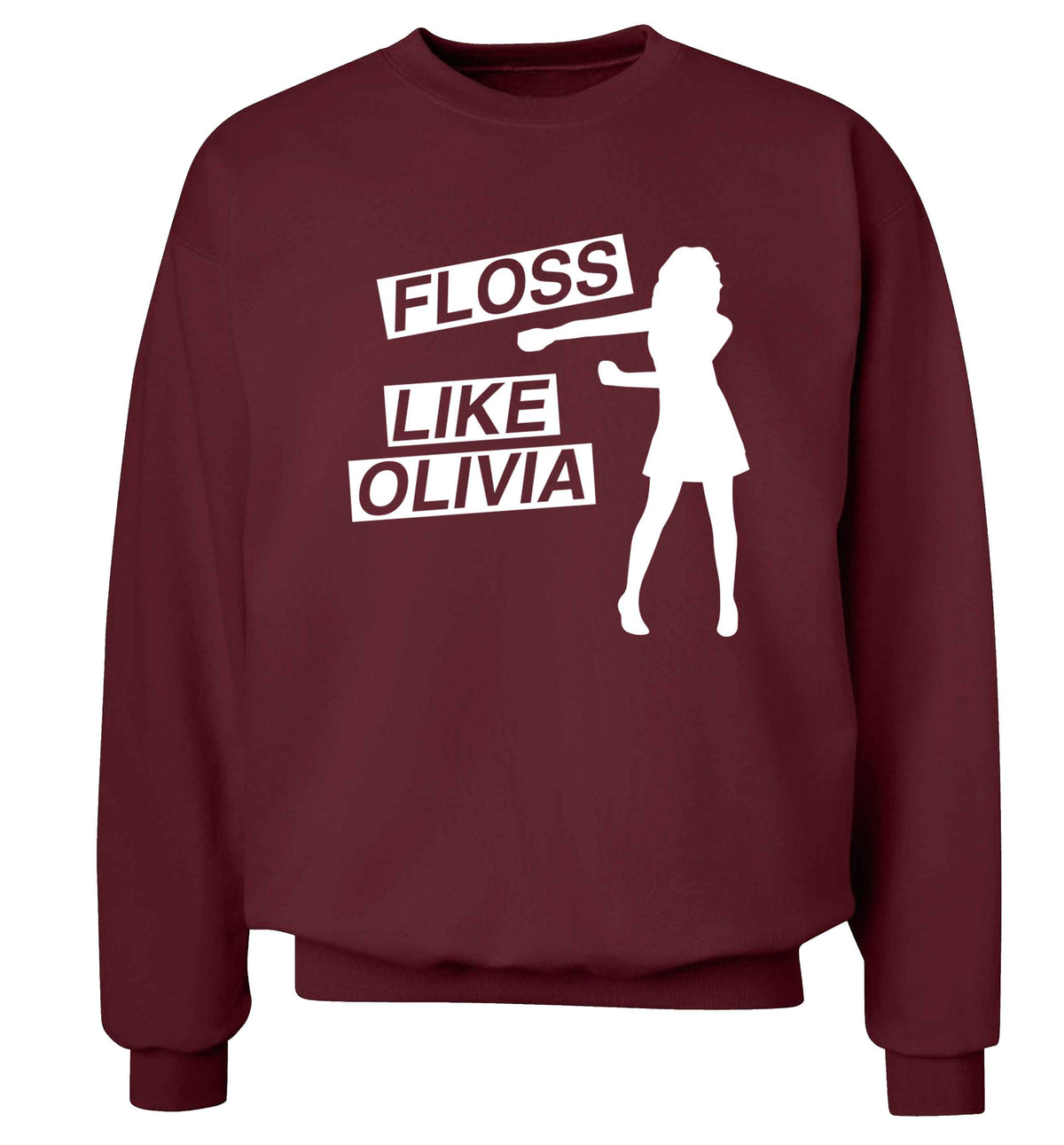 Personalised floss like (female version) Adult's unisex maroon Sweater 2XL