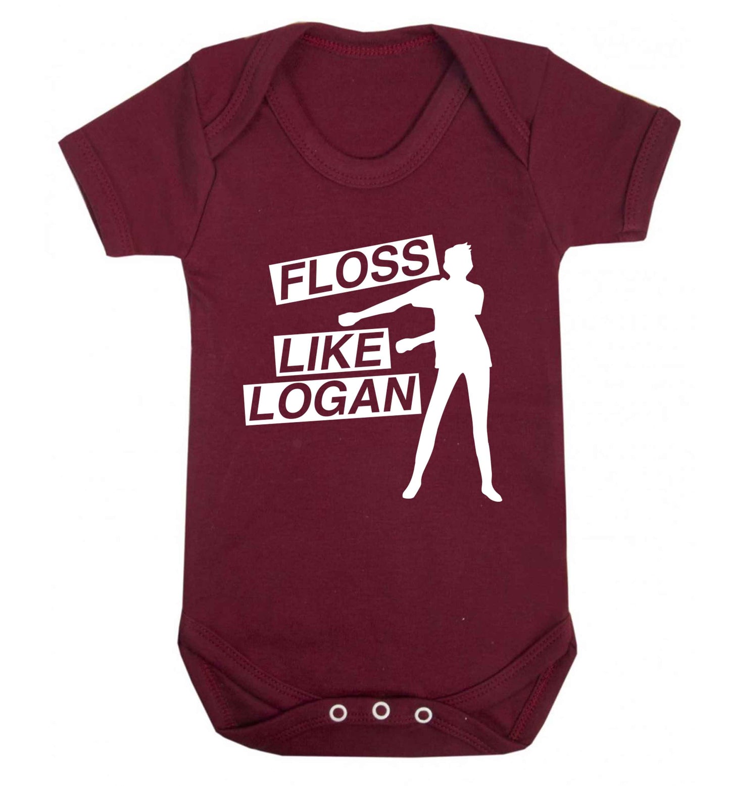 Personalised floss like (male version) Baby Vest maroon 18-24 months