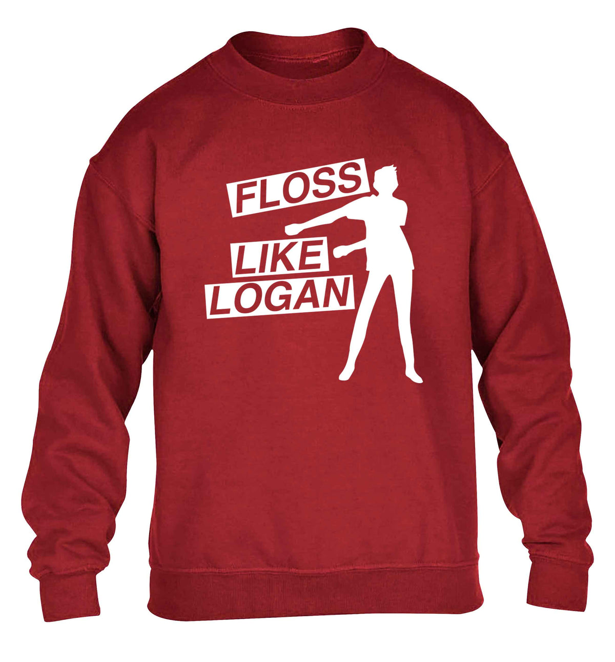 Personalised floss like (male version) children's grey sweater 12-13 Years
