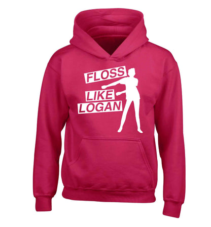 Personalised floss like (male version) children's pink hoodie 12-13 Years