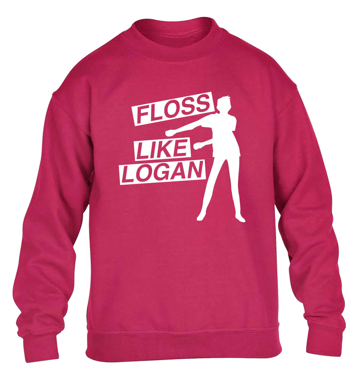 Personalised floss like (male version) children's pink sweater 12-13 Years