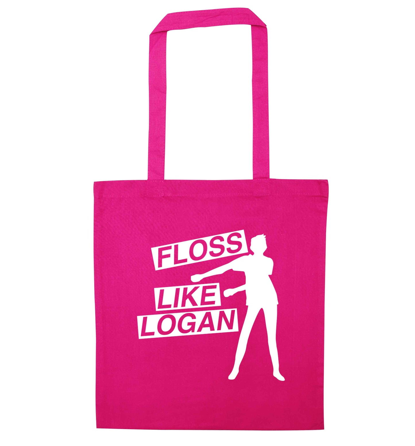 Personalised floss like (male version) pink tote bag
