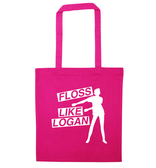 Personalised floss like (male version) pink tote bag