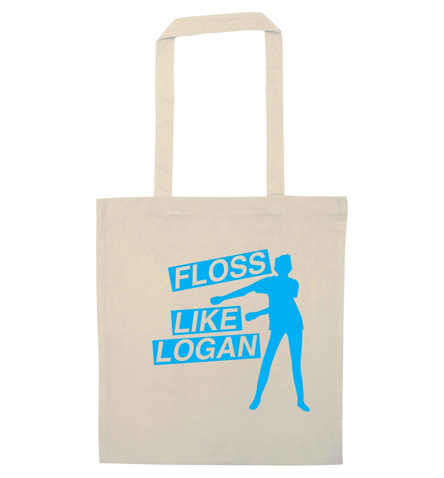 Personalised floss like (male version) natural tote bag