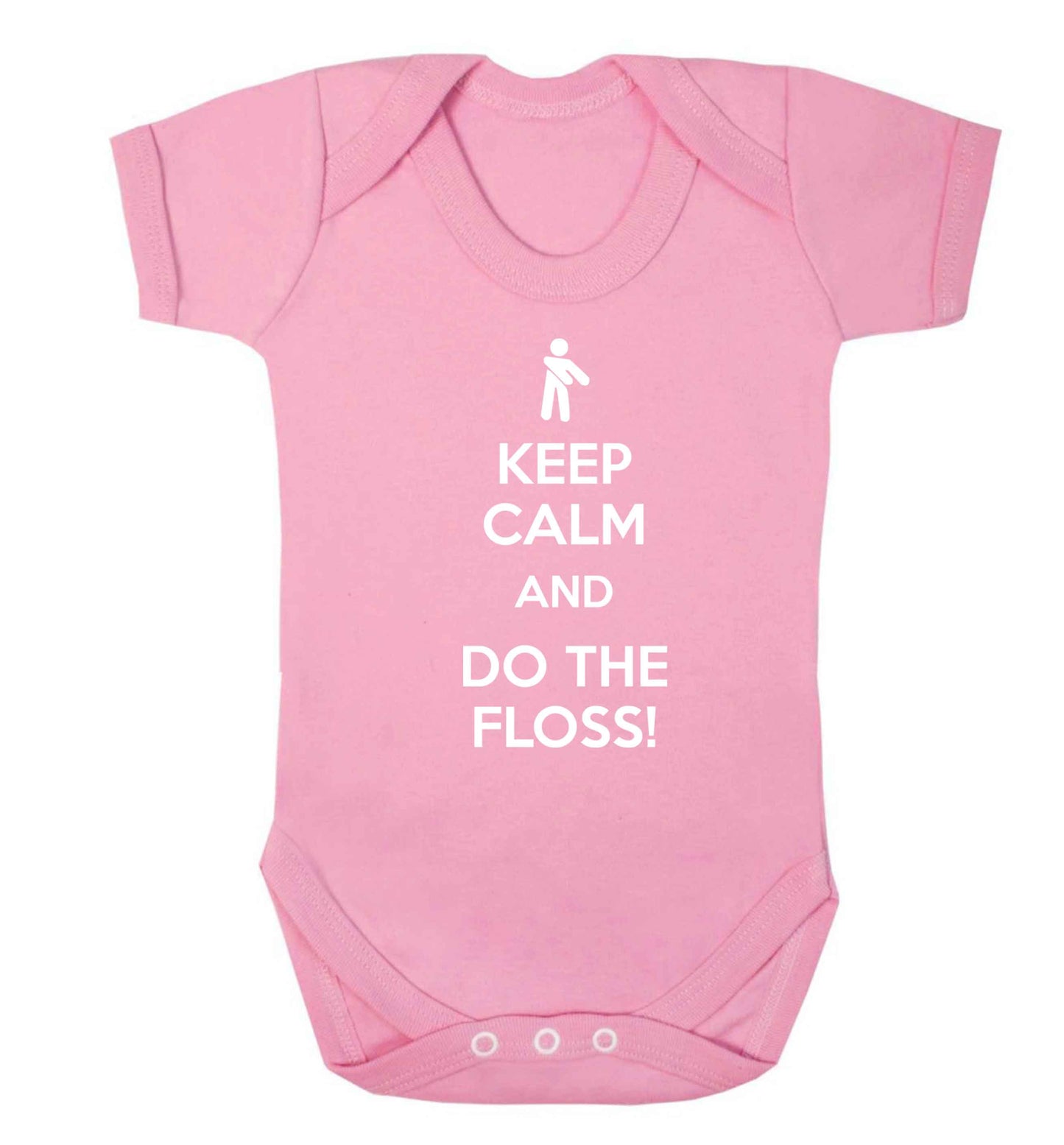 Keep calm and floss on Baby Vest pale pink 18-24 months