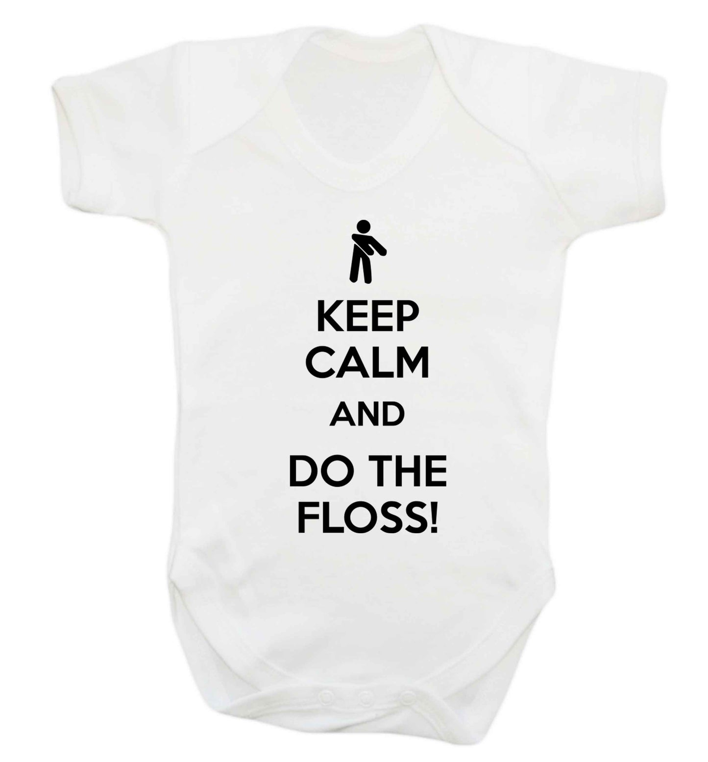 Keep calm and floss on Baby Vest white 18-24 months