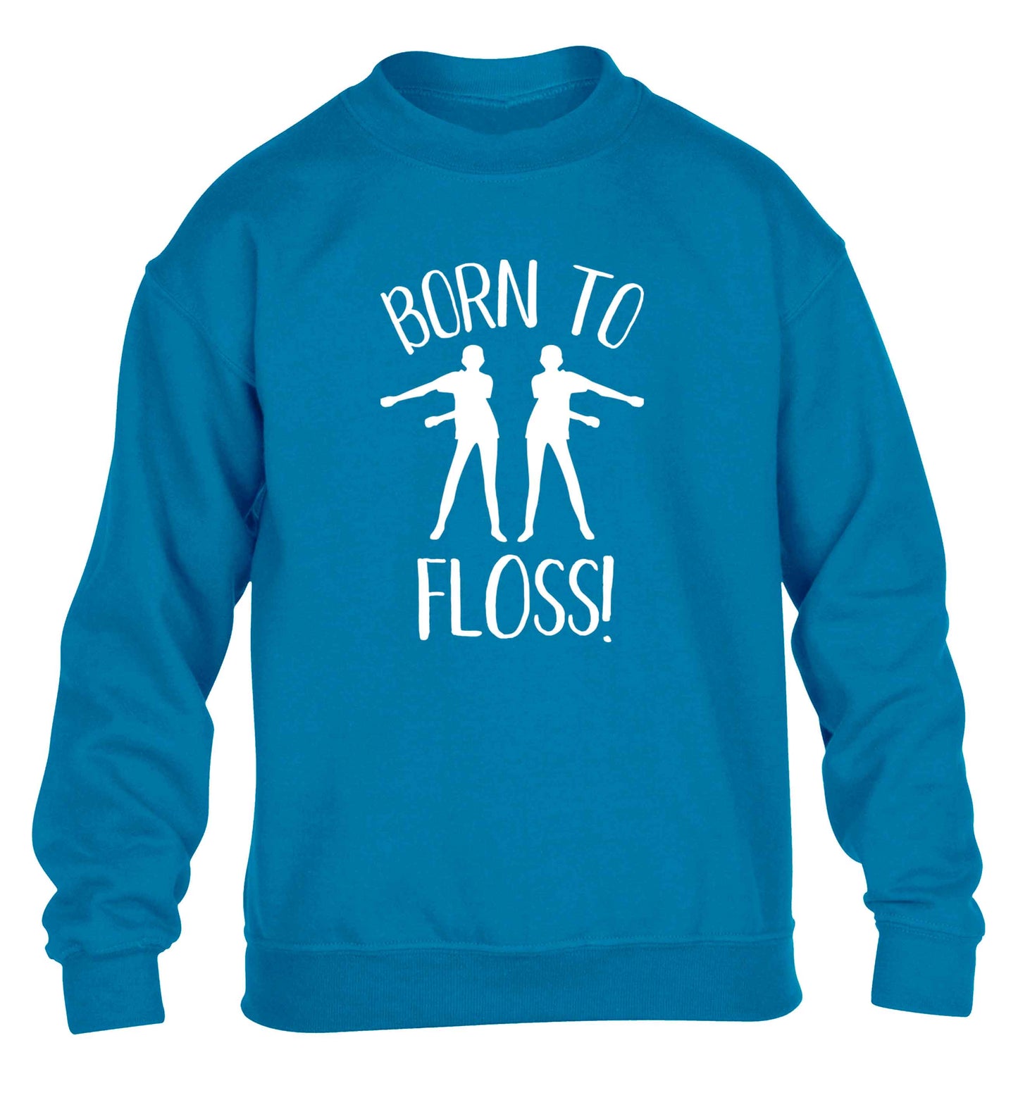 Born to floss children's blue sweater 12-13 Years