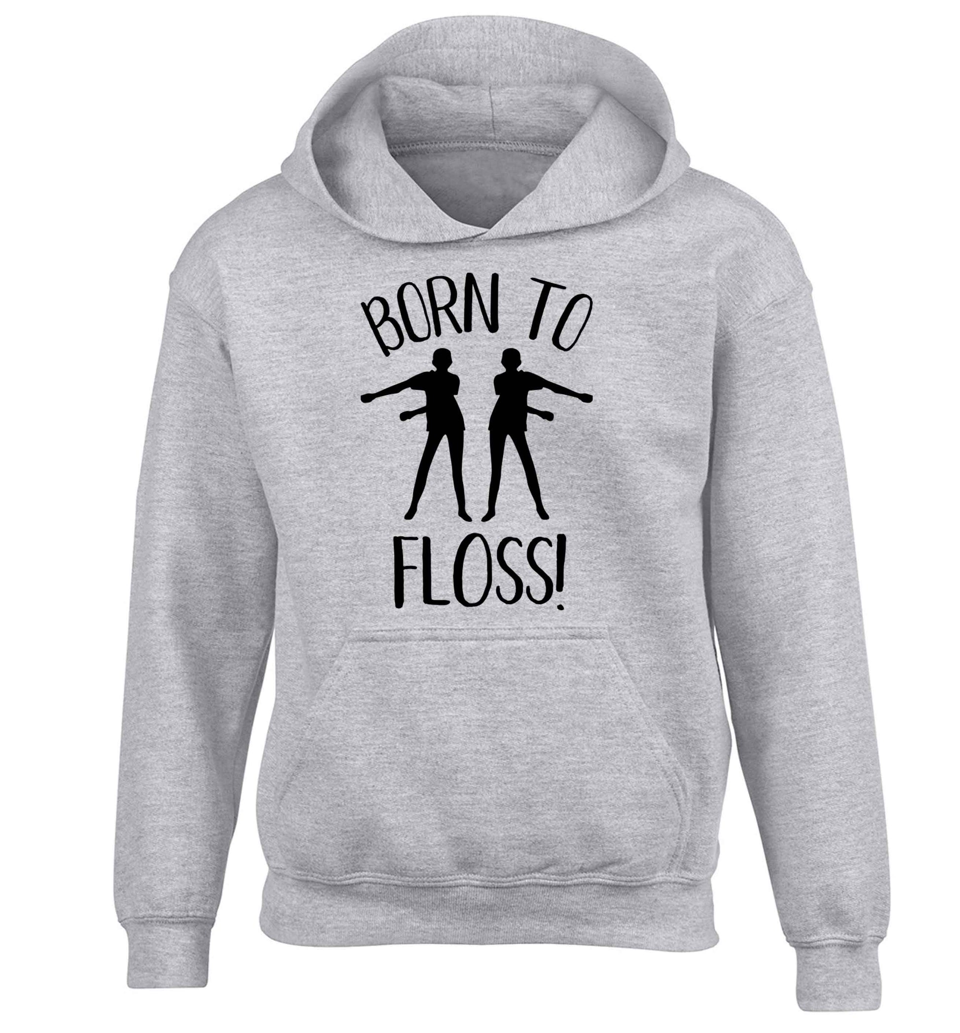 Born to floss children's grey hoodie 12-13 Years