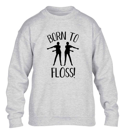Born to floss children's grey sweater 12-13 Years