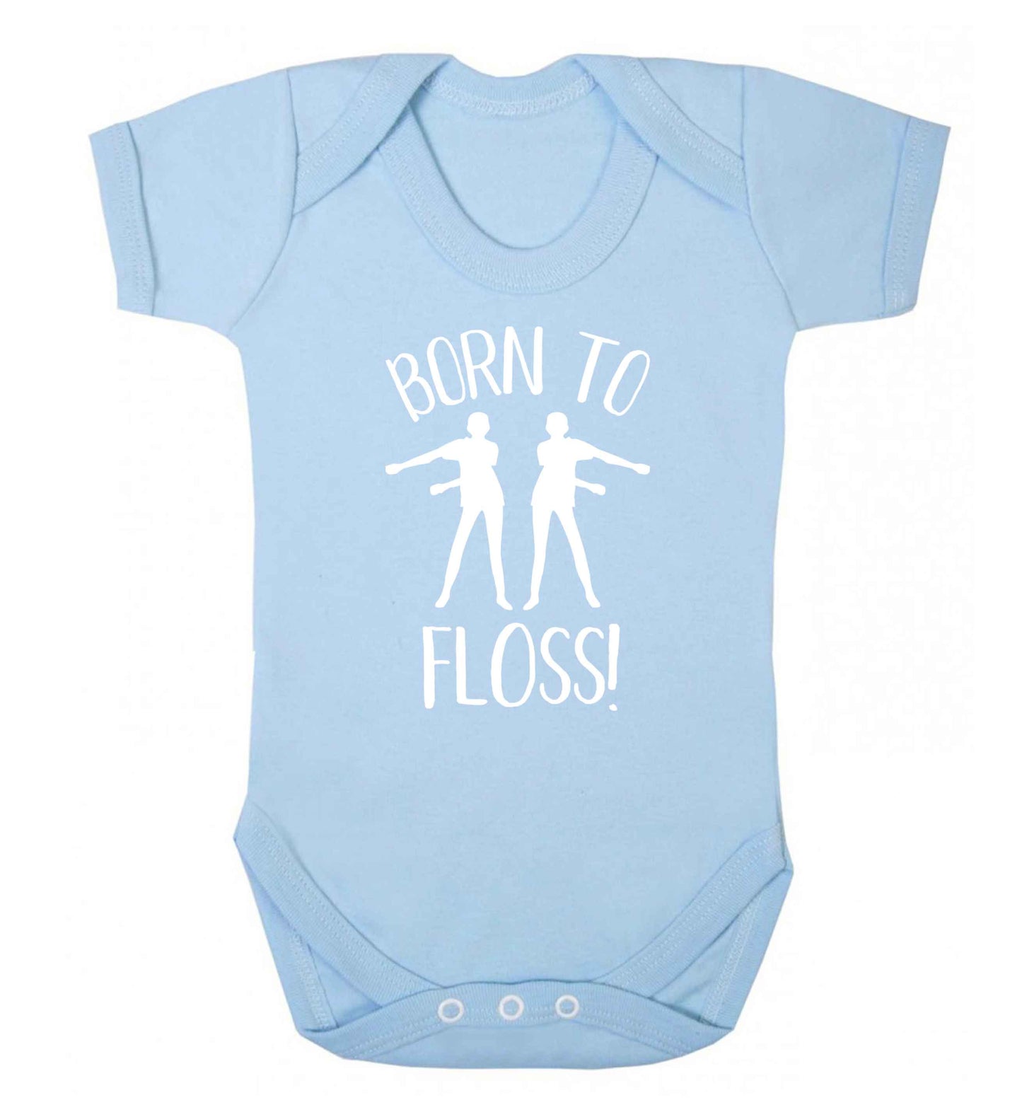 Born to floss Baby Vest pale blue 18-24 months
