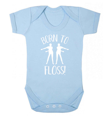Born to floss Baby Vest pale blue 18-24 months