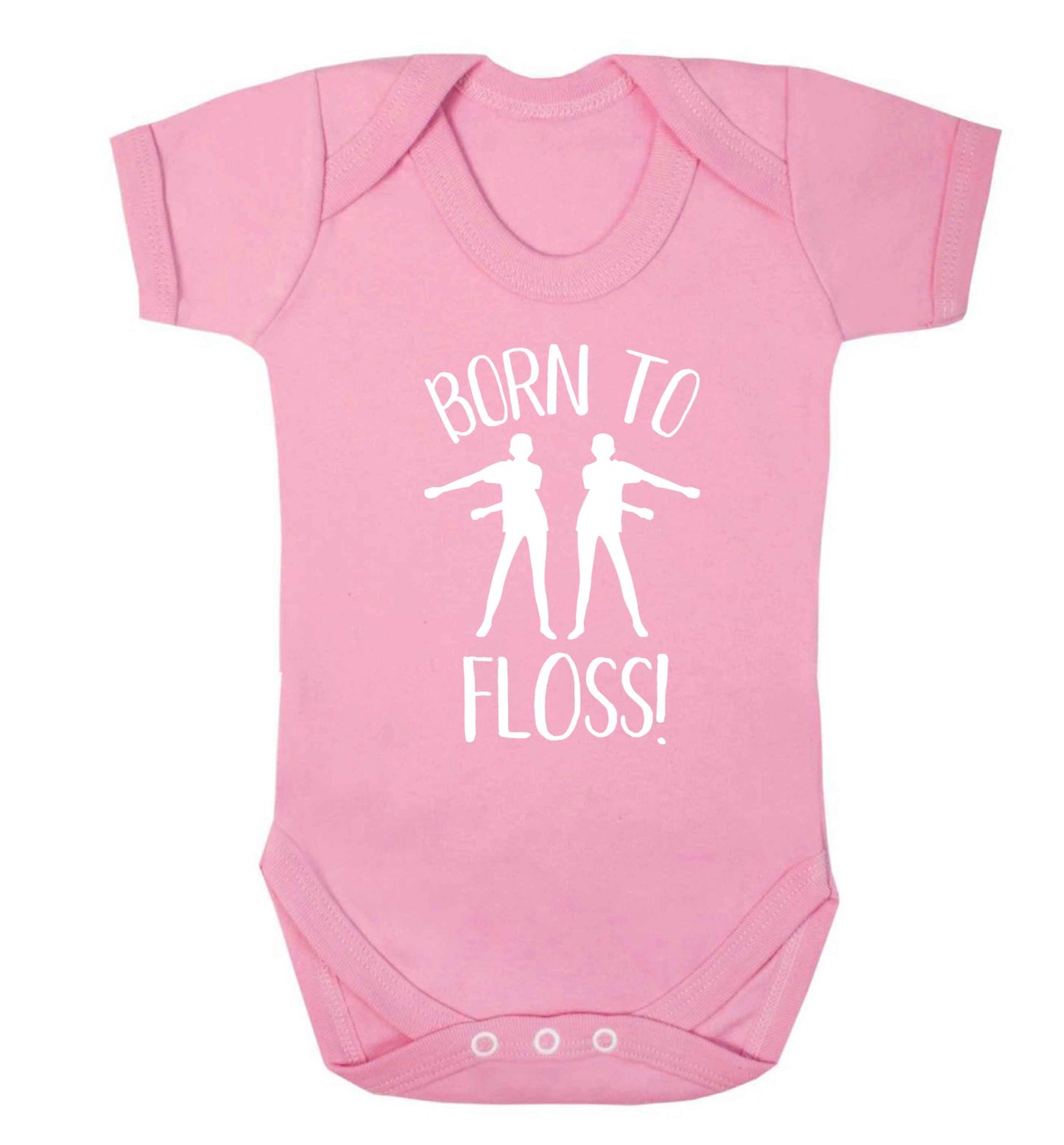 Born to floss Baby Vest pale pink 18-24 months