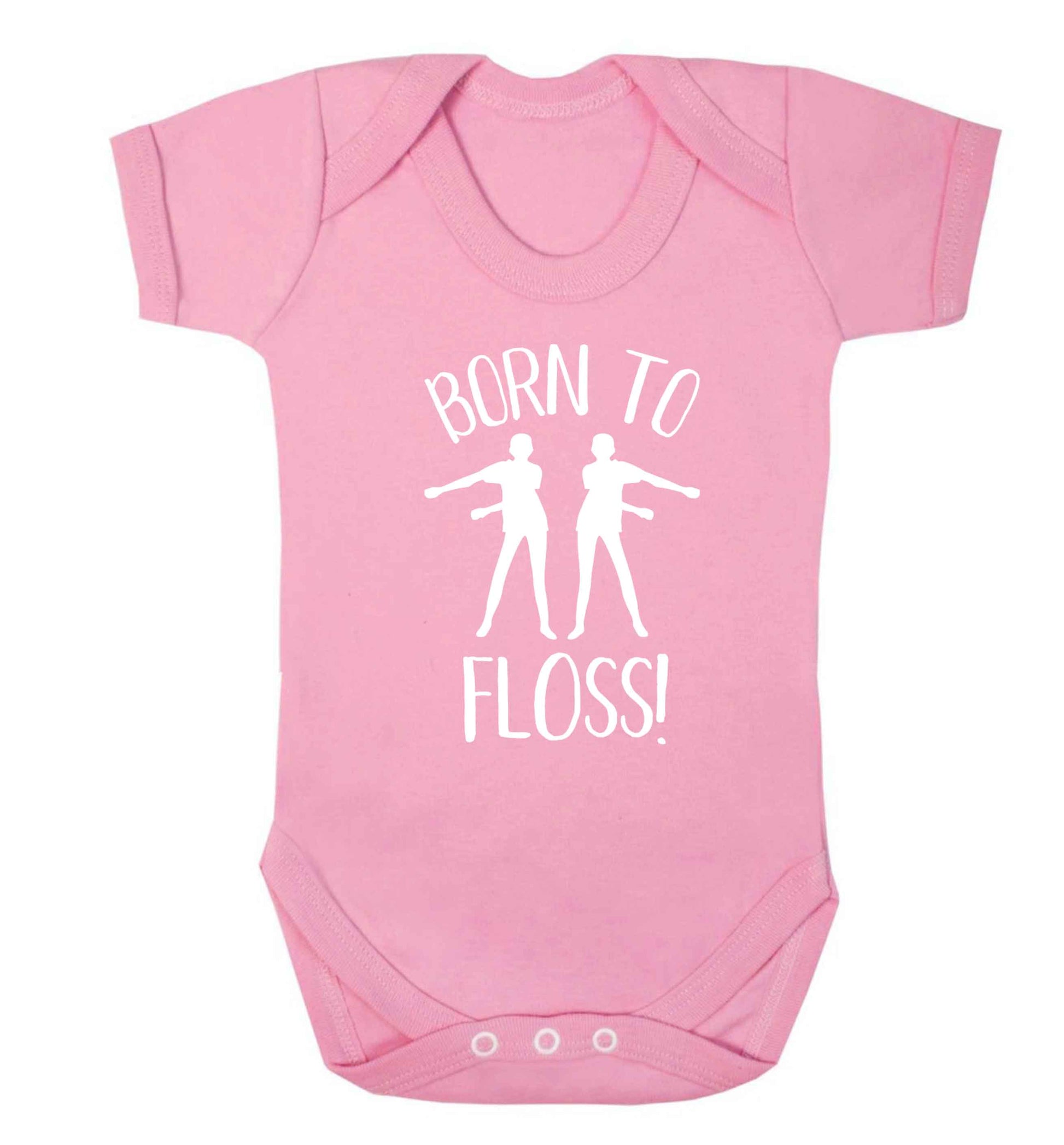 Born to floss Baby Vest pale pink 18-24 months