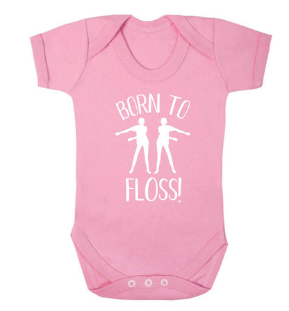 Born to floss Baby Vest pale pink 18-24 months