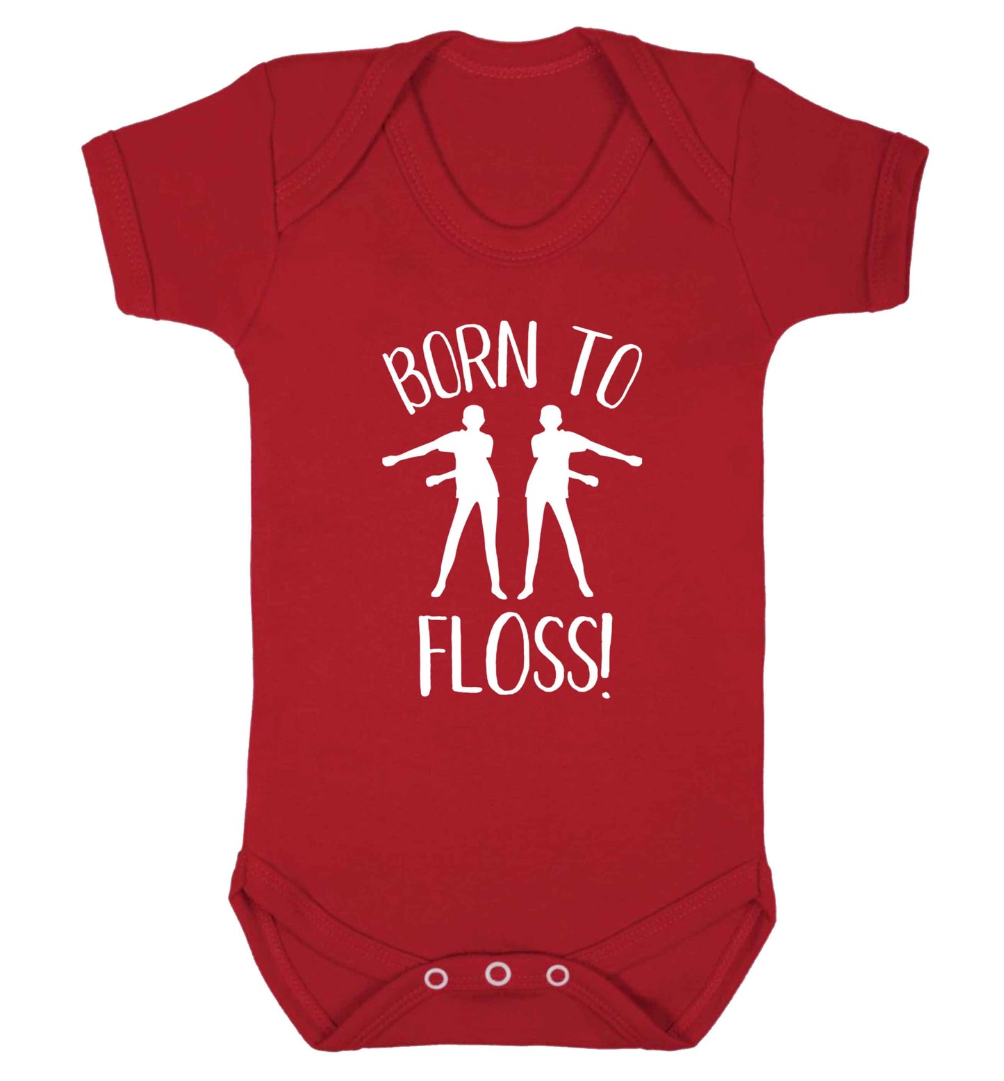 Born to floss Baby Vest red 18-24 months