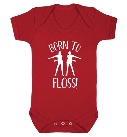 Born to floss Baby Vest red 18-24 months