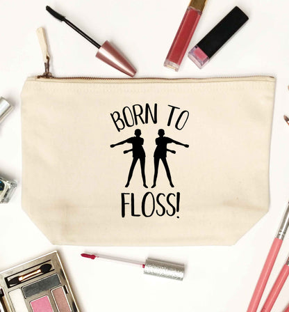 Born to floss natural makeup bag