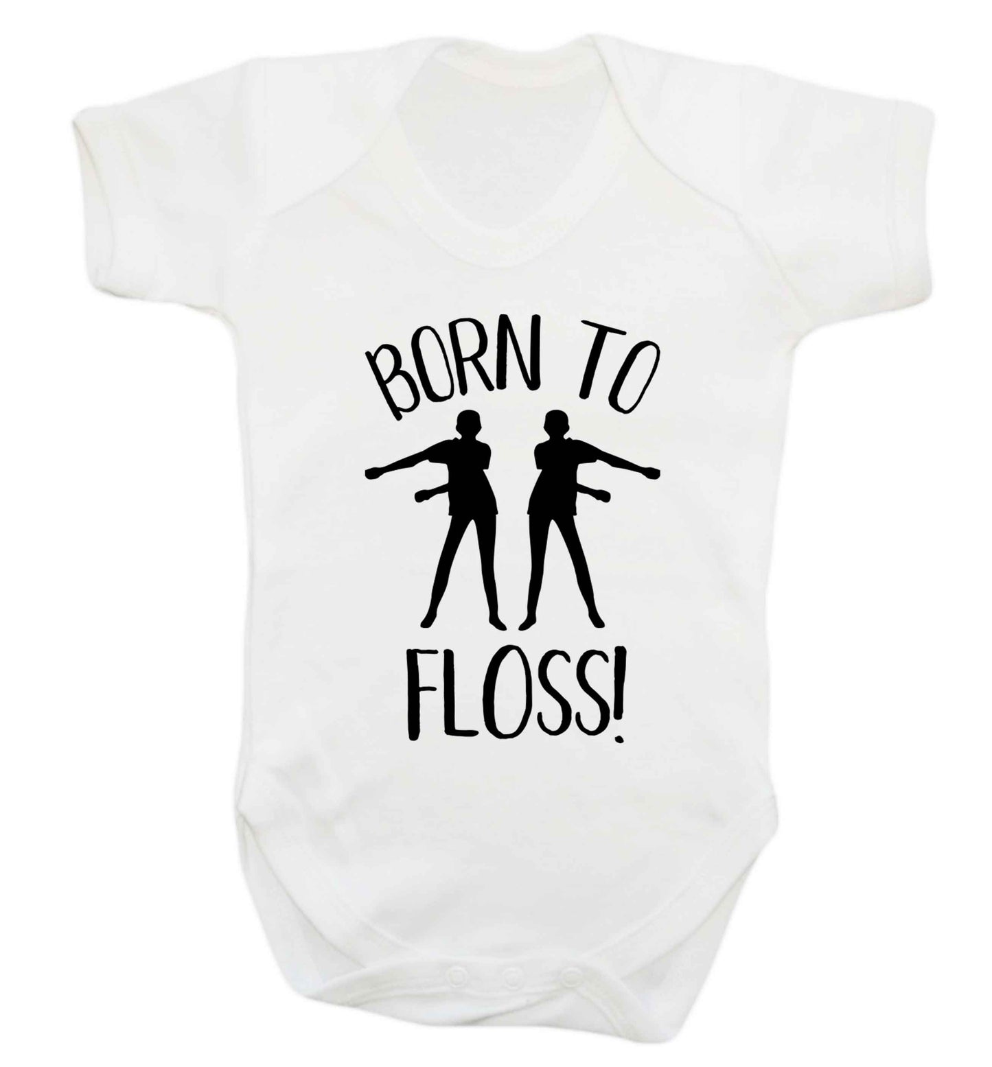 Born to floss Baby Vest white 18-24 months