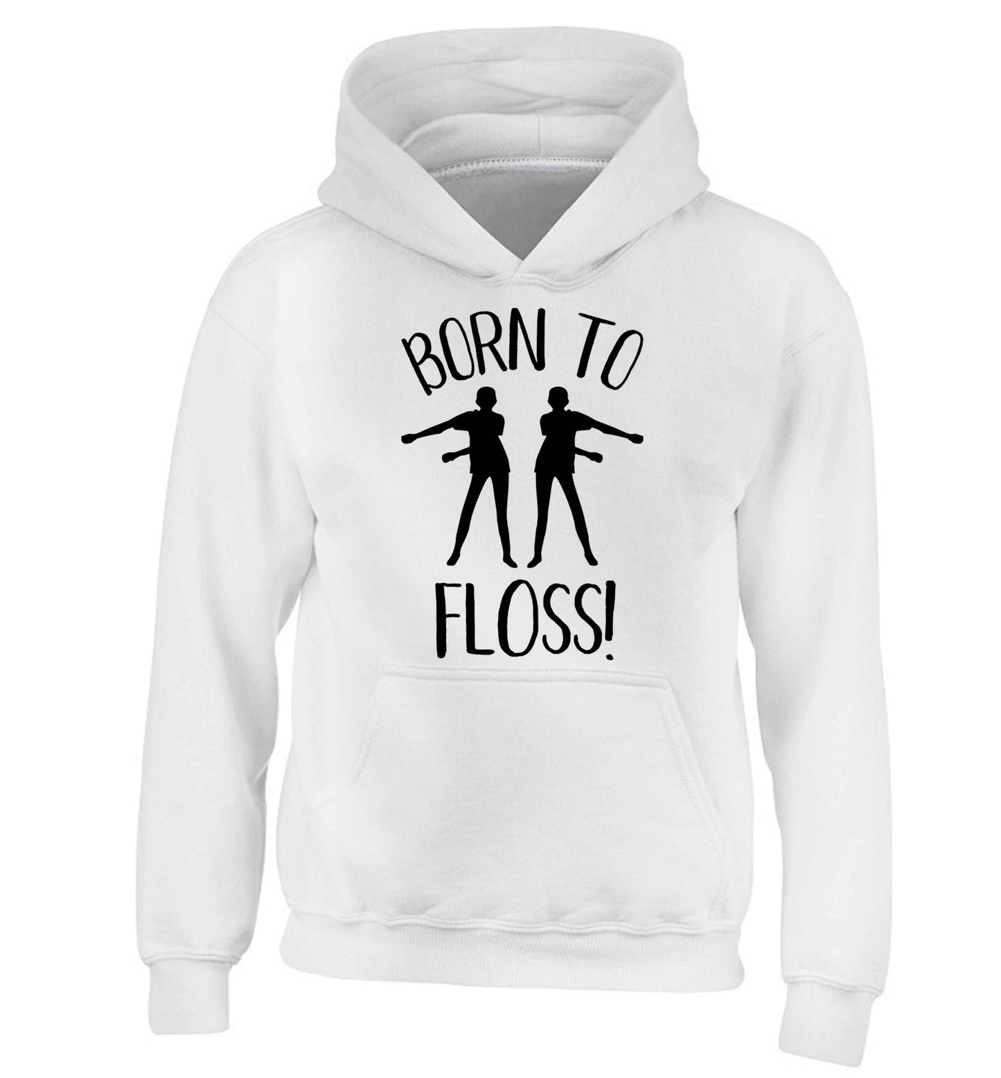 Born to floss children's white hoodie 12-13 Years