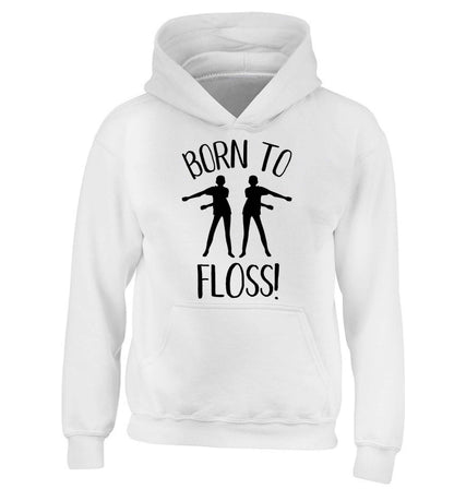 Born to floss children's white hoodie 12-13 Years