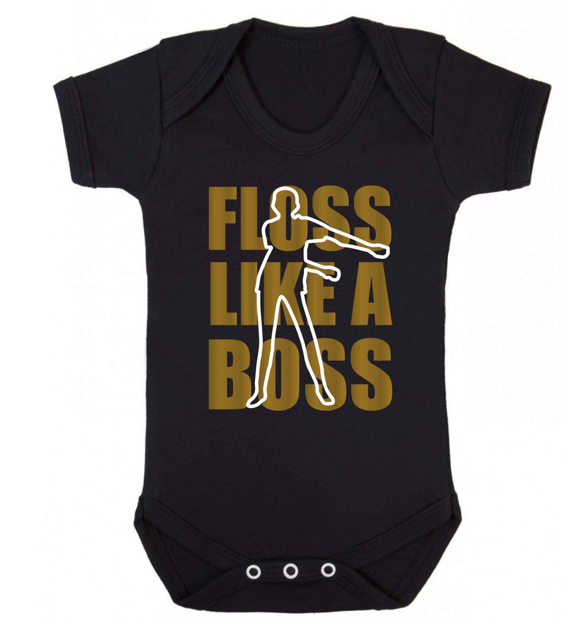 Floss like a boss Baby Vest black 18-24 months