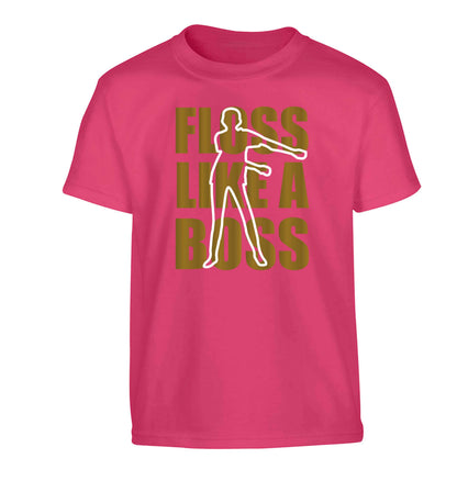 Floss like a boss Children's pink Tshirt 12-13 Years