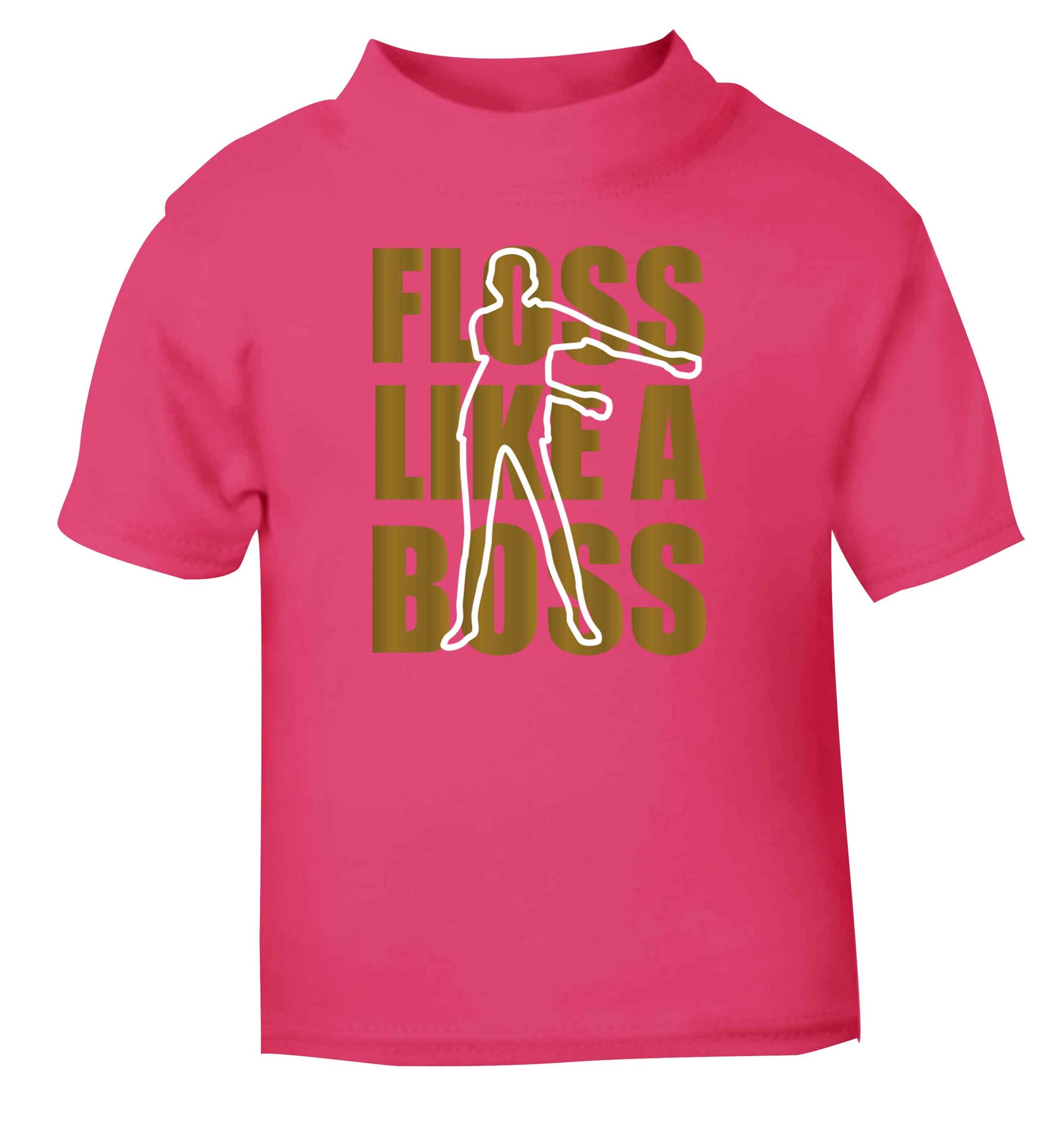 Floss like a boss pink Baby Toddler Tshirt 2 Years