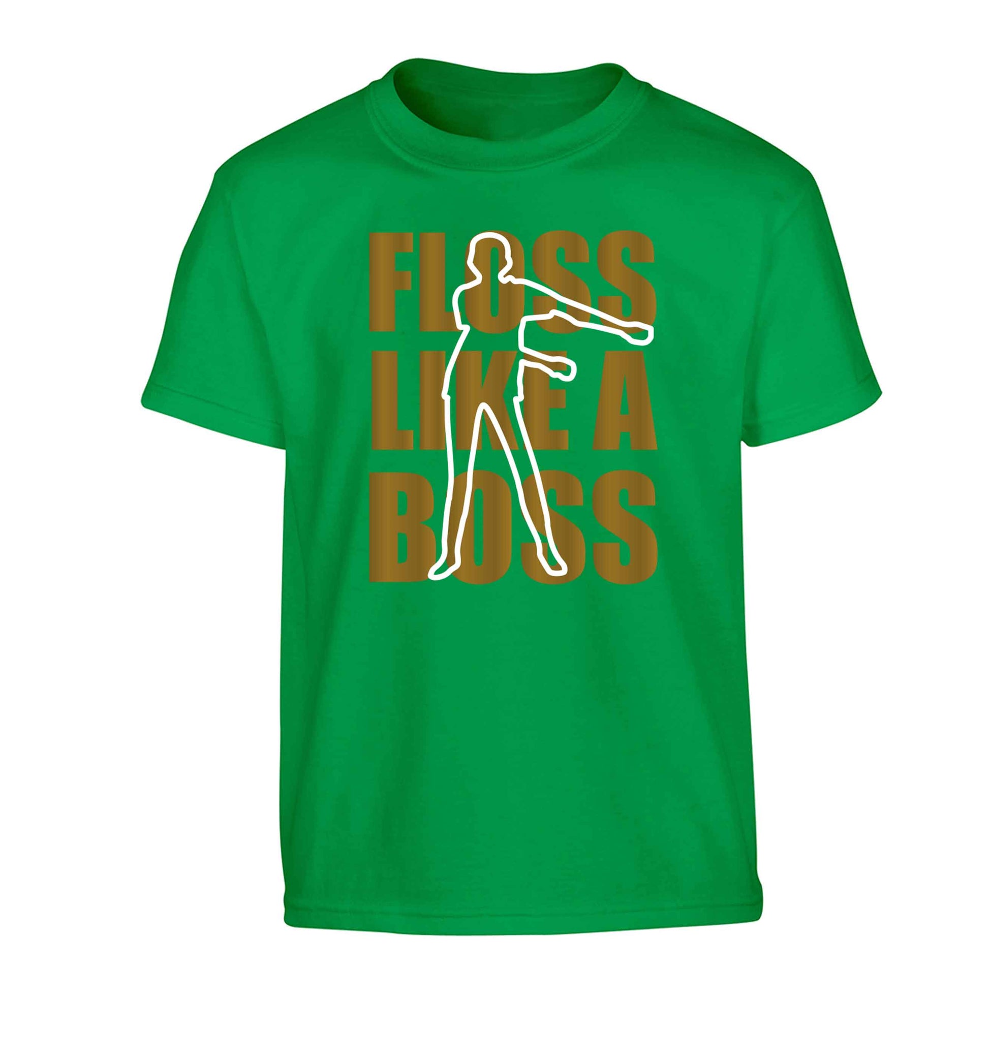 Floss like a boss Children's green Tshirt 12-13 Years