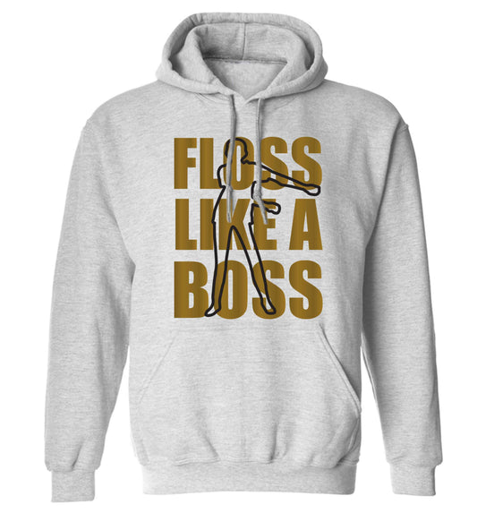 Floss like a boss adults unisex grey hoodie 2XL