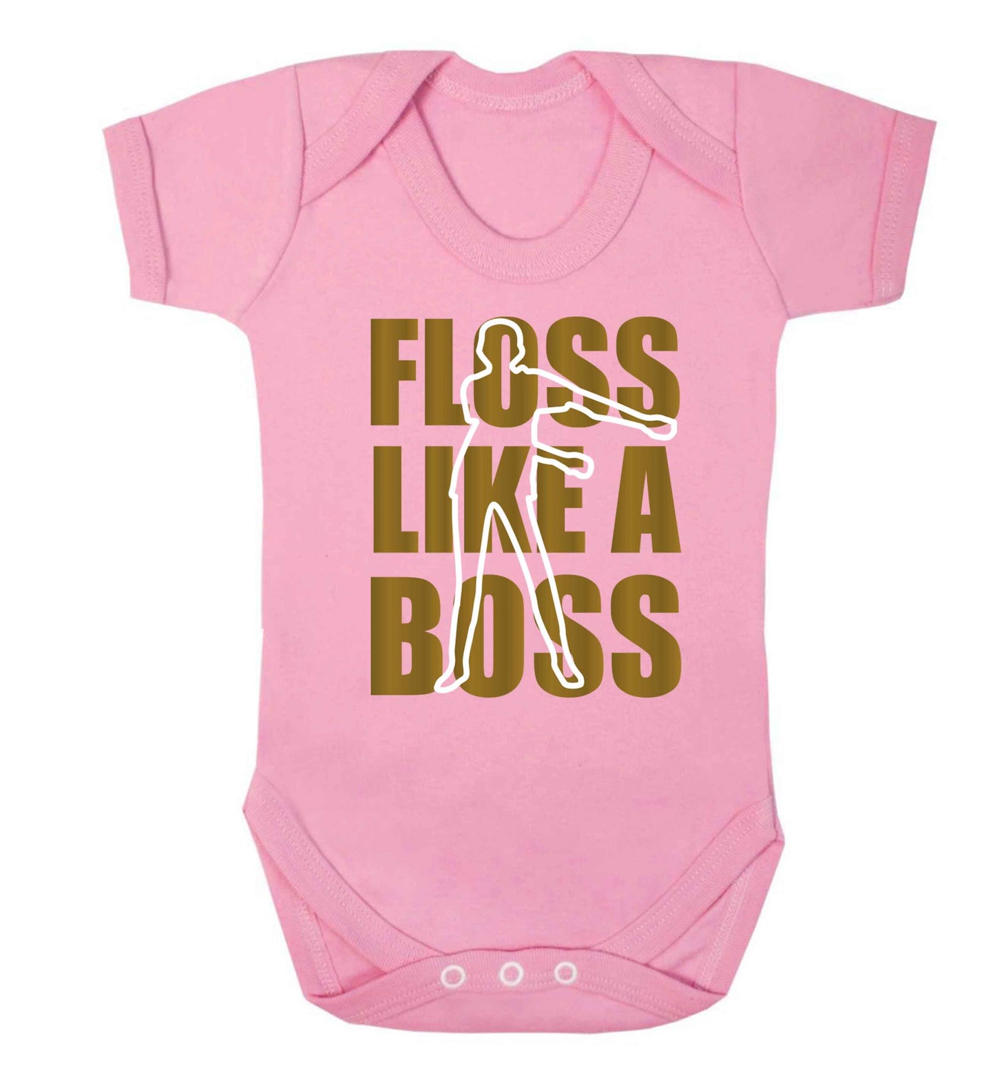 Floss like a boss Baby Vest pale pink 18-24 months