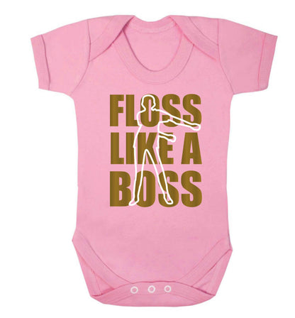 Floss like a boss Baby Vest pale pink 18-24 months