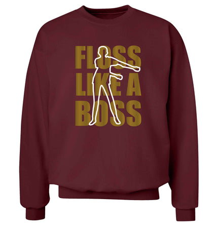 Floss like a boss Adult's unisex maroon Sweater 2XL