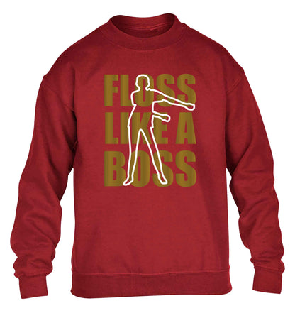 Floss like a boss children's grey sweater 12-13 Years