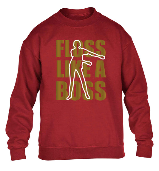 Floss like a boss children's grey sweater 12-13 Years