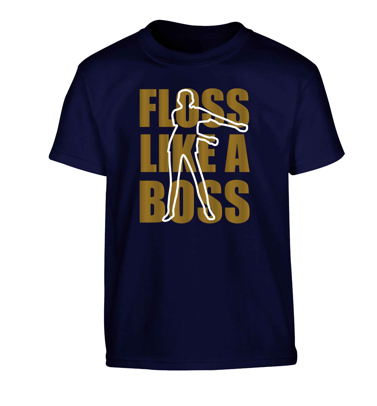 Floss like a boss Children's navy Tshirt 12-13 Years