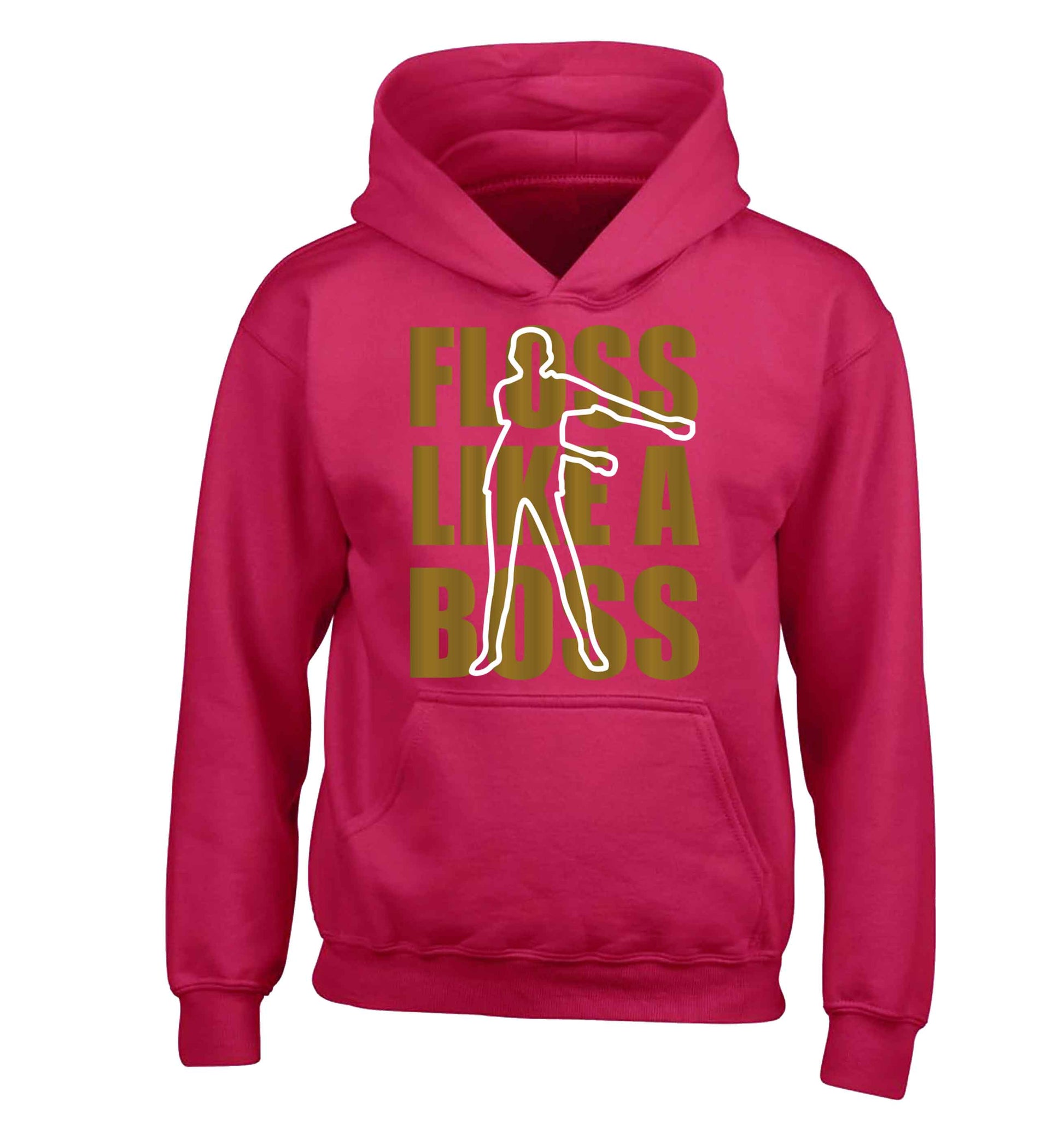 Floss like a boss children's pink hoodie 12-13 Years