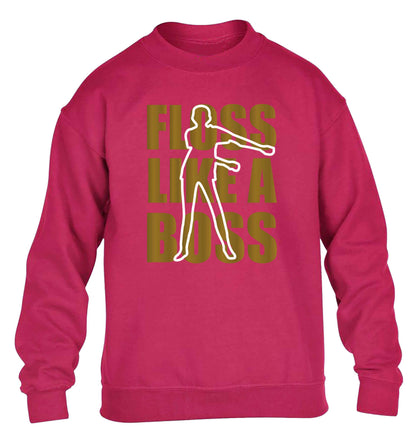 Floss like a boss children's pink sweater 12-13 Years