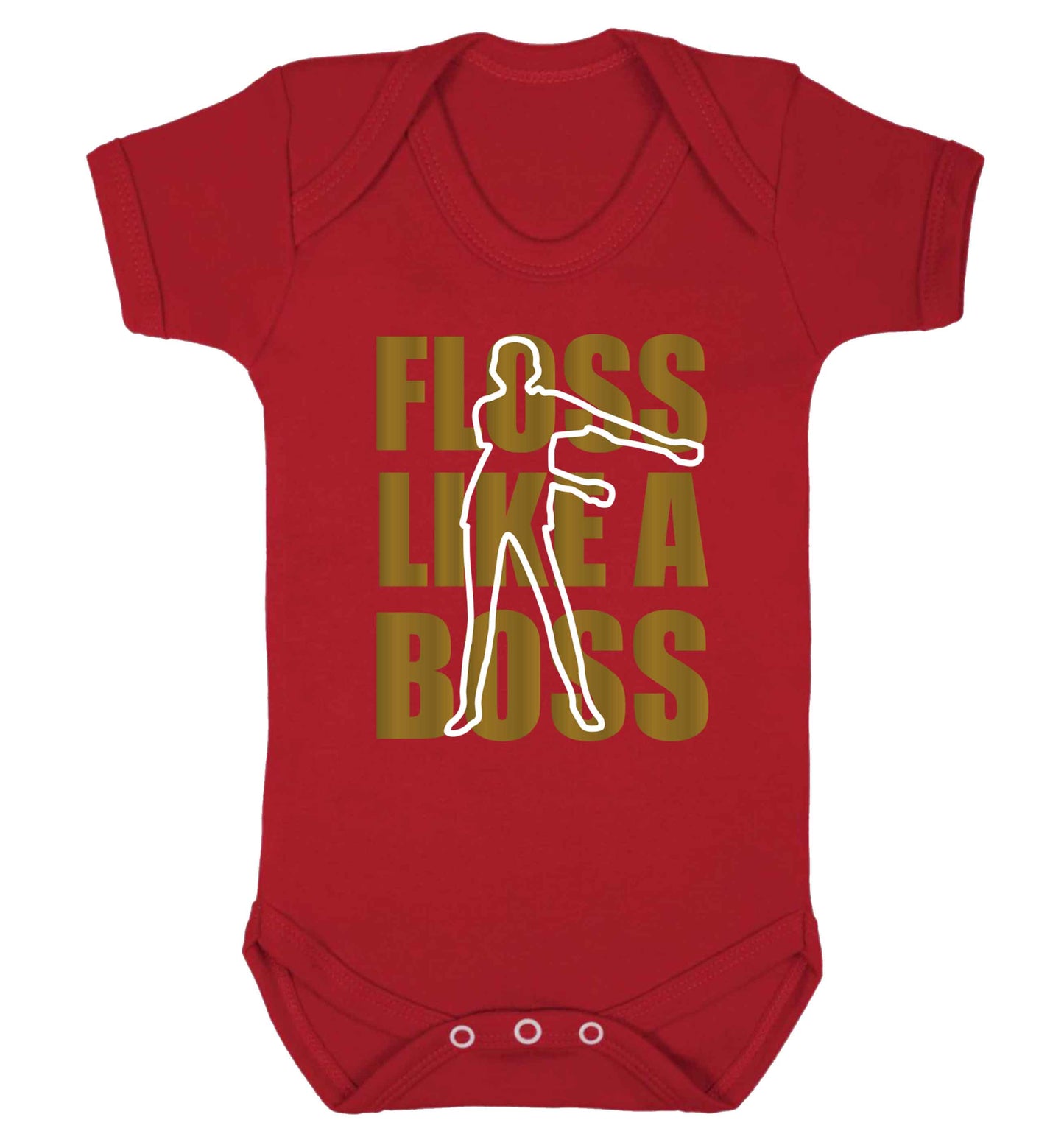 Floss like a boss Baby Vest red 18-24 months