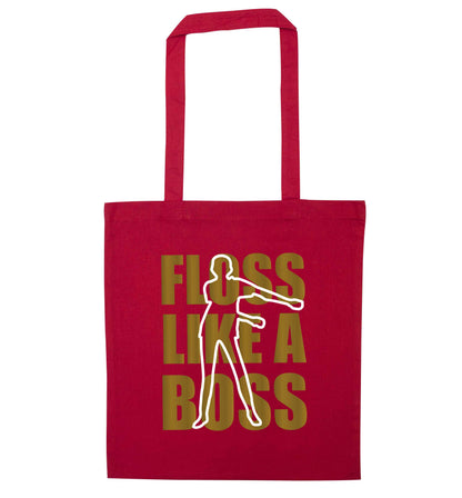 Floss like a boss red tote bag