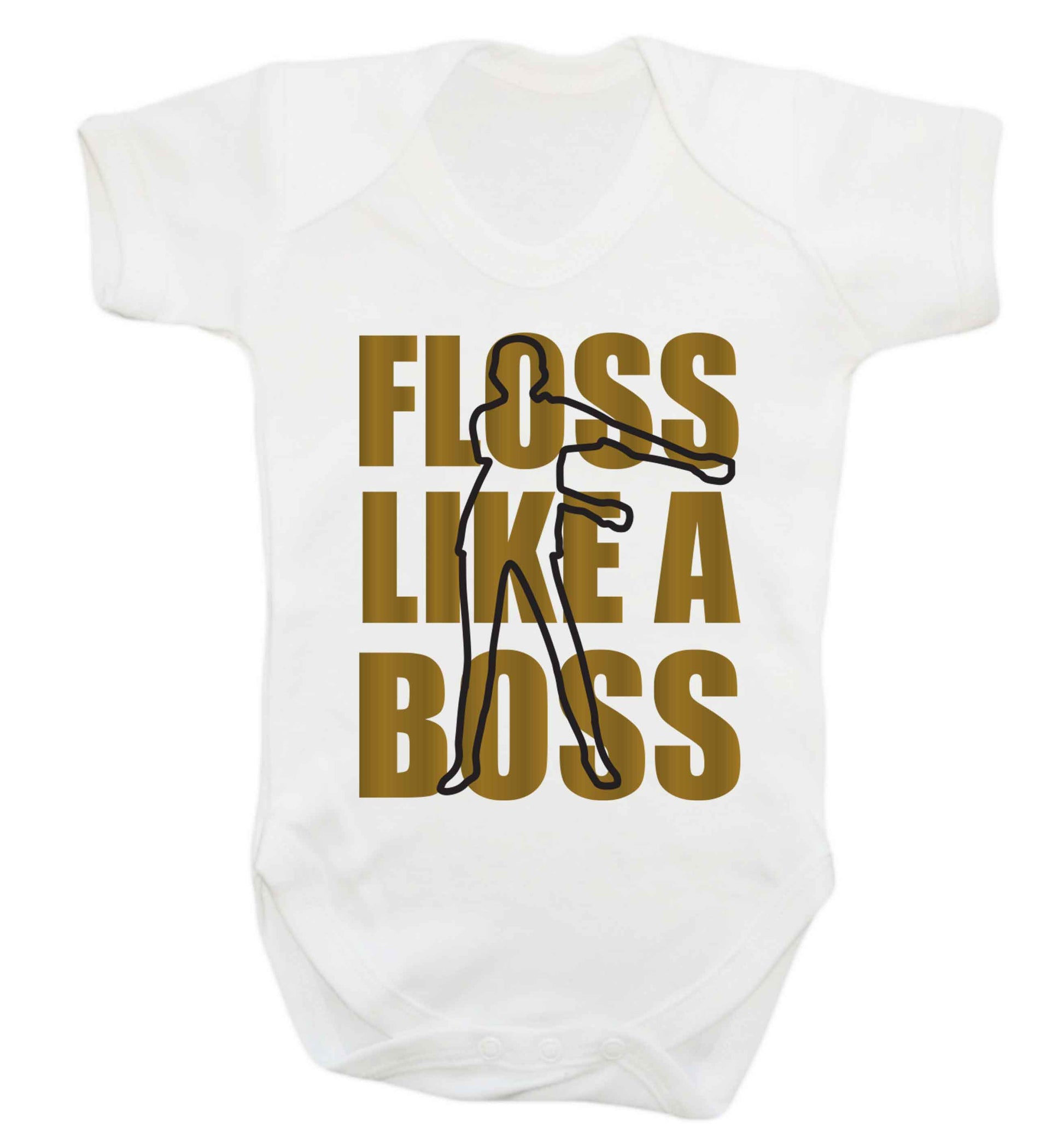 Floss like a boss Baby Vest white 18-24 months