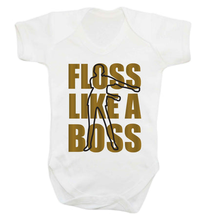 Floss like a boss Baby Vest white 18-24 months